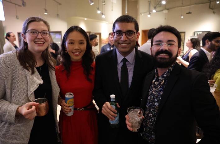 Residents dressed nicely, smiling