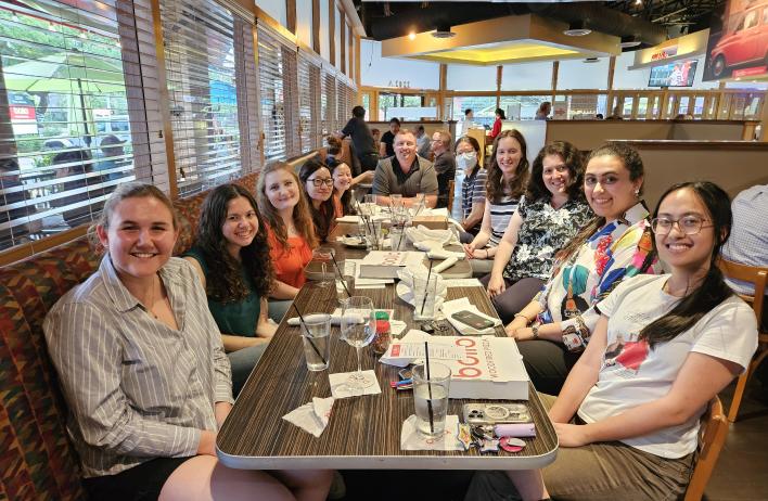 Farewell lab dinner for Basmala