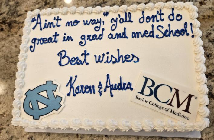 Farewell cake for Audra and Karen