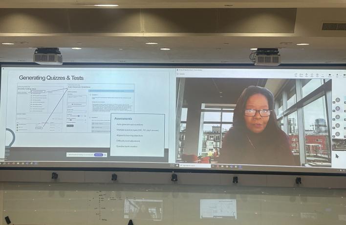 Dr. Sherita Love gives a talk on teaching and eLearning.