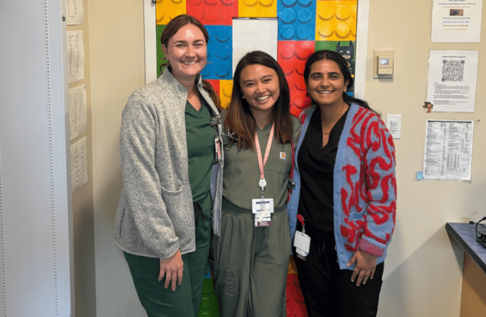 Residents enjoy a moment while on hospital medicine wards.