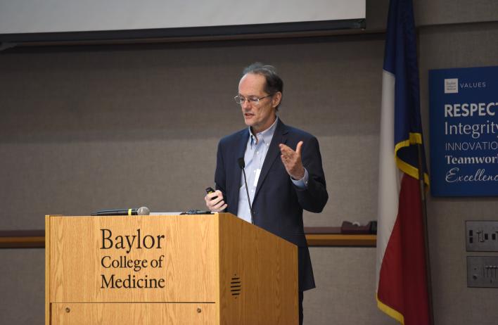 Dr. James F. Martin speaking at the 13th Annual CVRI Symposium