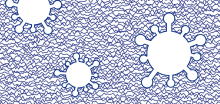 Illustration of COVID cells.