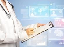 Photo of doctor writing on pad