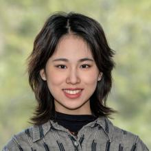 woman smiling outside