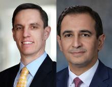 Photo of two headshots of doctors