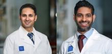 side by side headshots of two male doctors