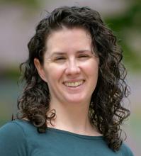 woman smiling outside