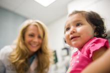 Dr. Monson in the clinic at Texas Children's