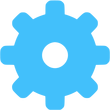 Gear icon to denote settings, configuration, or any other purpose needed.