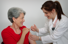 For elderly adults, getting a flu shot is essential to maintaining good health, according to experts at Baylor College of Medicine. Image courtesy of the CDC.
