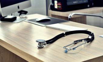 Stethoscope in doctor's office