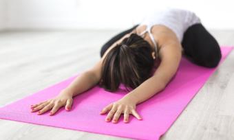 woman stretching