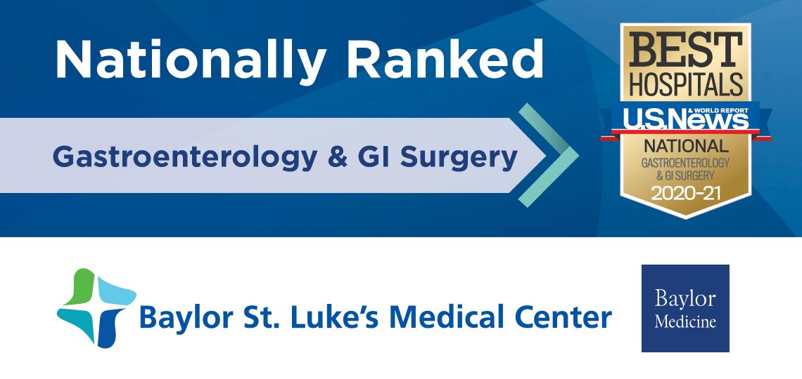 Nationally Ranked USNWR Gastroenterology and GI Surgery