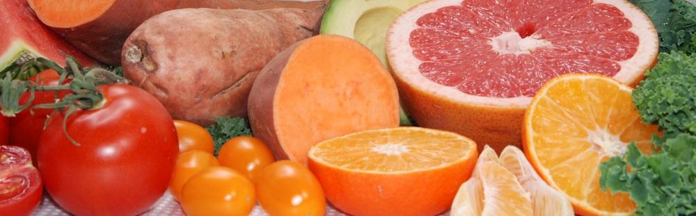 A variety of fruits and vegetables