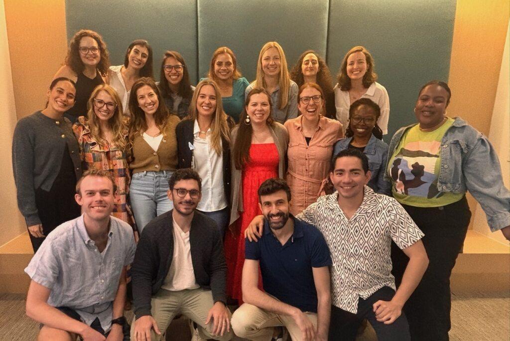 A group of students smiling