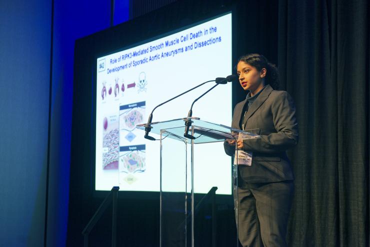 Dr. Kimberly Rebello at the Gill Heart and Vascular Institute Cardiovascular Research Day