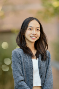 woman smiling outside