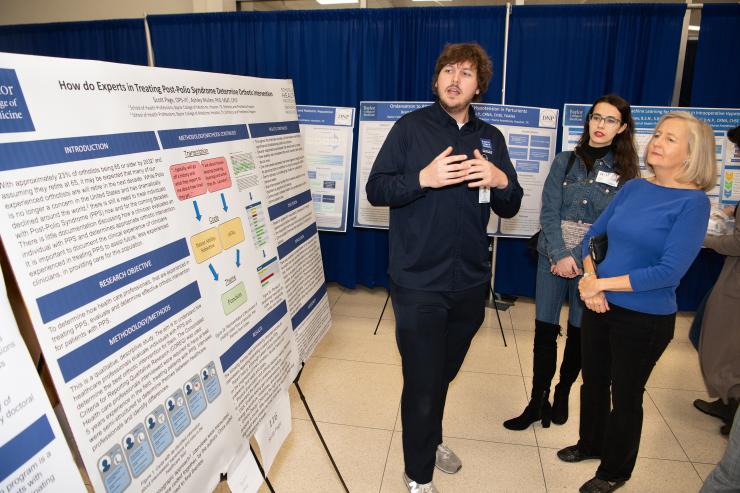 Student presenting at SHP Research Day 2024