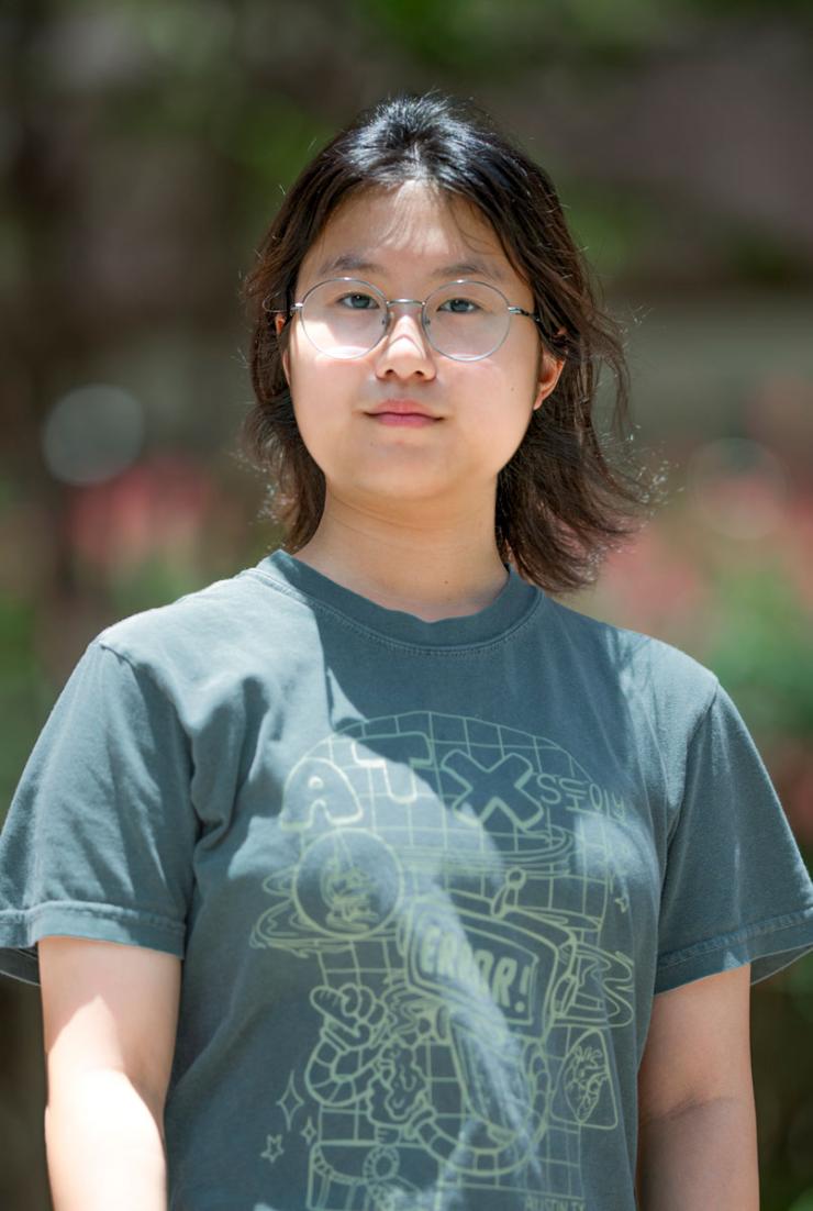 woman smiling outside