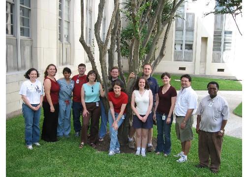 Left to Right: Bonnie Youmans, Michelle Swick, Silky Singh, Jamie Catanese, Lynn Zechiedrich, Graham Randall (back), Jennifer Mann (front), Sonia Morgan-Linnell (front), Jonathan Fogg (back), Lauren Becnel, Chris Lopez, Sam Eguae