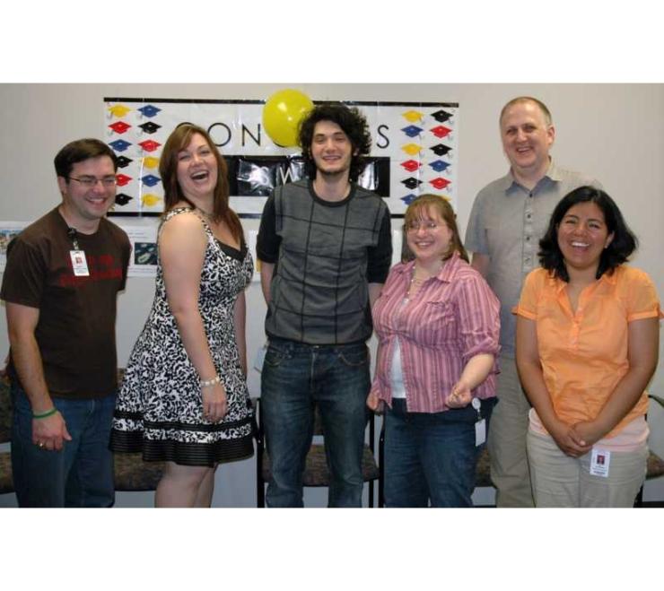 Left to right: Jamie Catanese, Ph.D., Michelle Swick, Ph.D., Erol Bakkalbasi, Kim Carlson, Jonathan Fogg, Ph.D., Milenka Arevalo-Soliz, Ph.D.