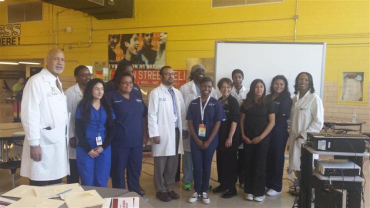 Photo of BCM faculty, trainees and medical students participating in Doctor's Day Outreach.