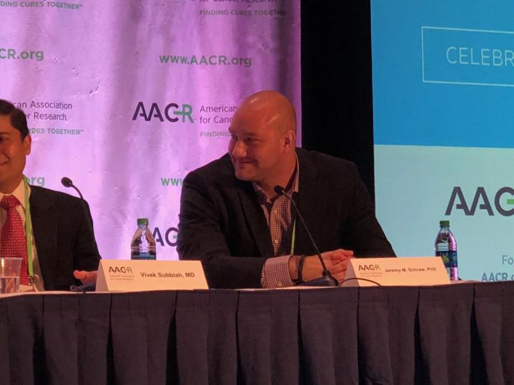 Integrative Cancer Epidemiology Postdoc Jeremy Schraw presents at AACR