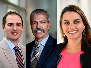 Dr. Gabriel Lazaro-Munoz, Dr. Wayne Goodman and Dr. Amy McGuire, co-principal investigators on the grant.