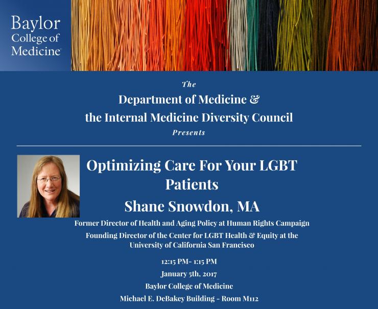 Flyer containing information about January 5th, 2017 lecture sponsored by Department of Medicine.
