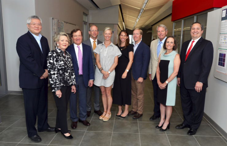 Dr. Brendan Lee with members of the Ott and Herndon families and John M. O'Quinn Foundation leaders