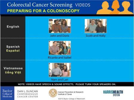 Point of care video for colonoscopy preparation