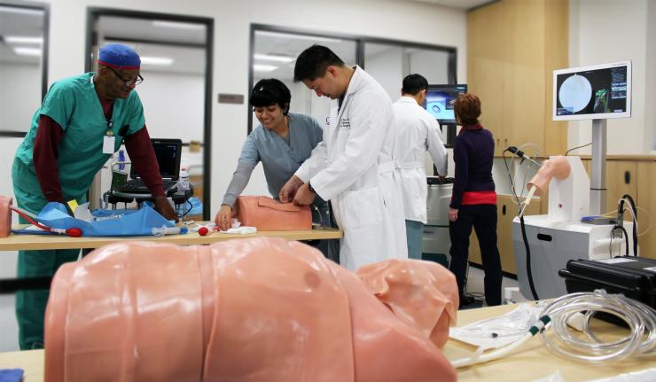 Simulators fill the Sim Lab.