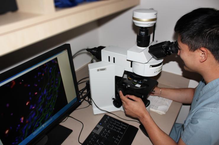 Research Resident Justin Choi, M.D. conducts research in our state-of-the-art lab.