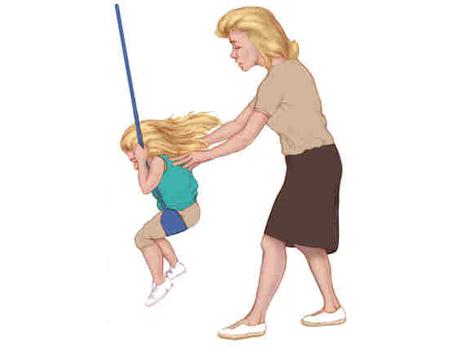 Figure 8. A playground swing is a simple example of mechanical frequency selectivity with a passive system.