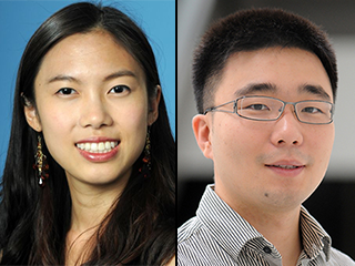Julia Wang, M.D./Ph.D. candidate in the Medical Scientist Training Program at Baylor and a McNair Student Scholar and Dr. Zhandong Liu, assistant professor in pediatrics – neurology at Baylor.