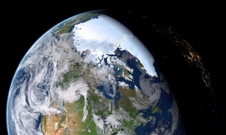 A view of the planet Earth from space.