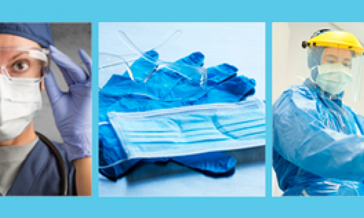 A collage of images of different types of PPE