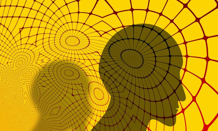 Artist rendition of brain circuits