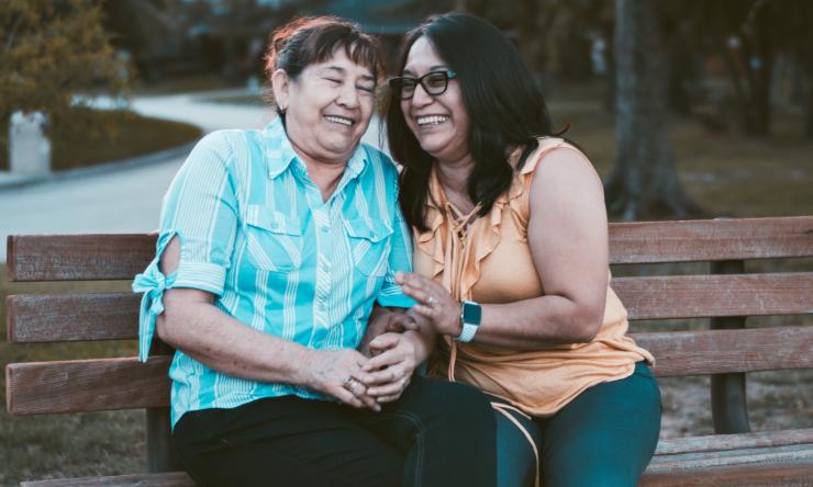 Hispanic mother and daughter
