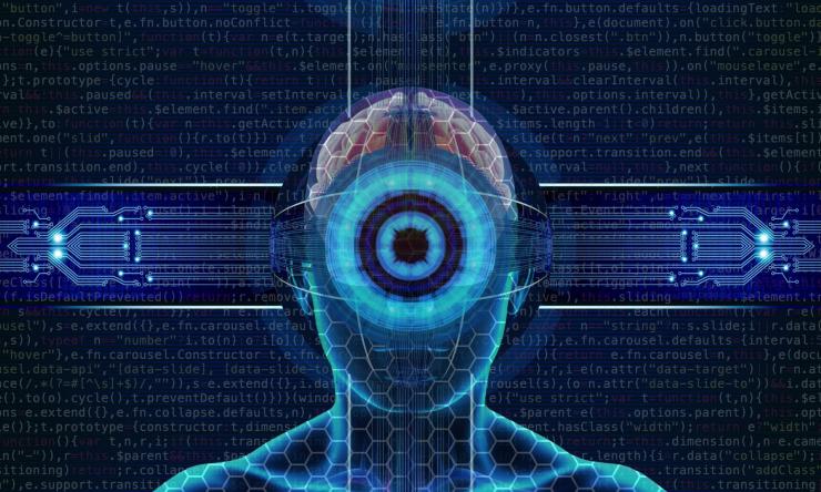 Artist rendition of brain and eye network