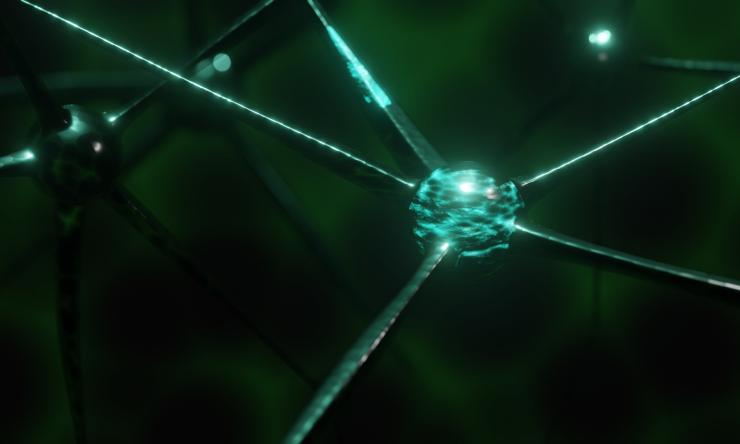 Artist rendition of a synapse 