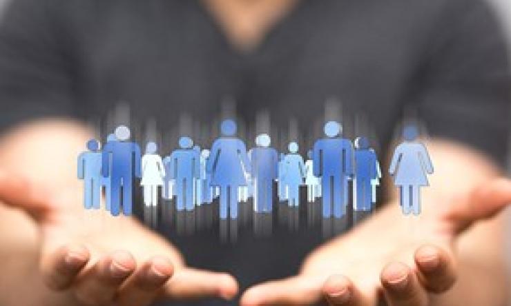 Image of opened hands