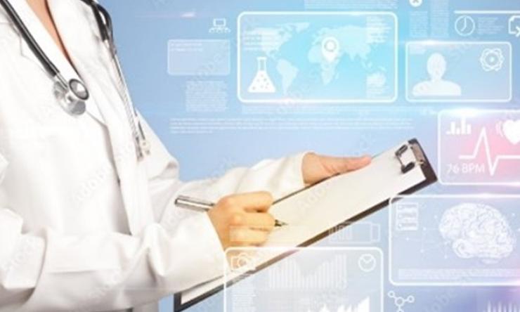 Photo of doctor writing on pad