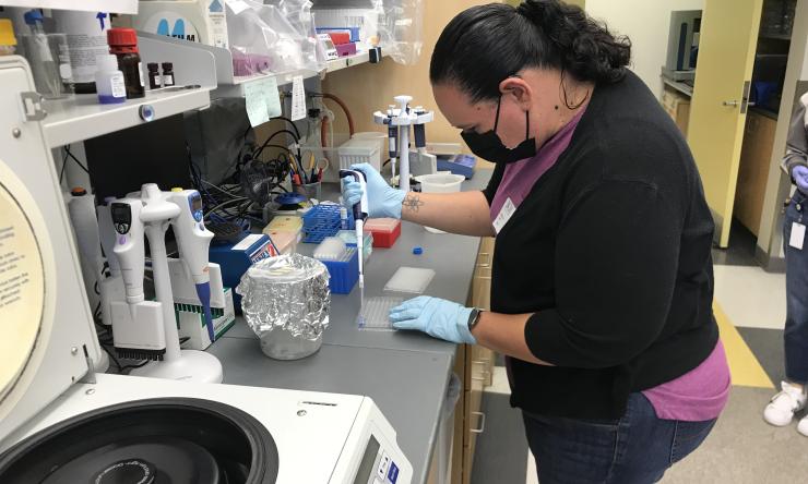woman working in a lab