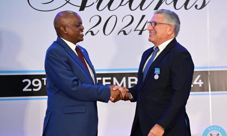 His Excellency President Dr. Mokgweetsi Eric Keabetswe Masisi and Dr. Paul Klotman