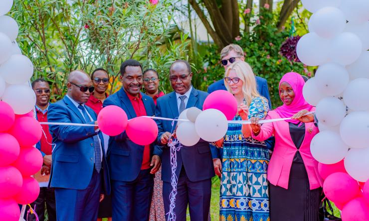 Ribbon cutting ceremony for the Sickle Cell Access and Lifelong Care Program in Tanzania