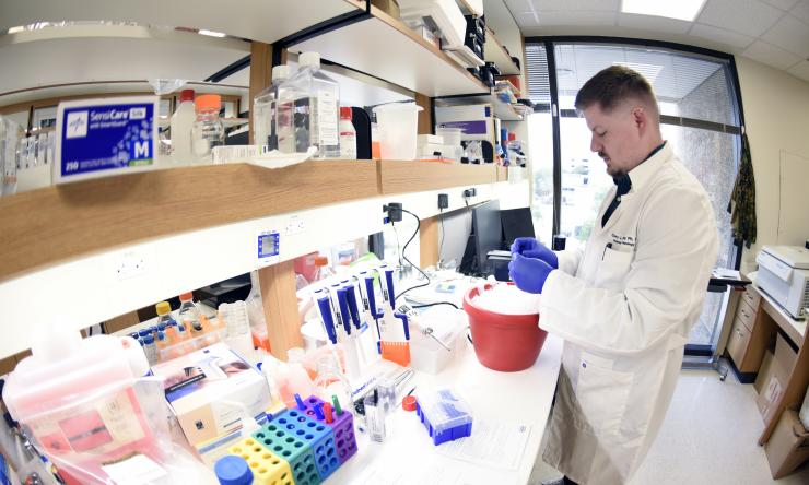 a man working in a lab