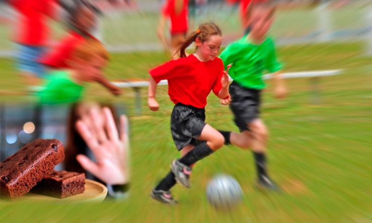 soccer player and snack rejecting