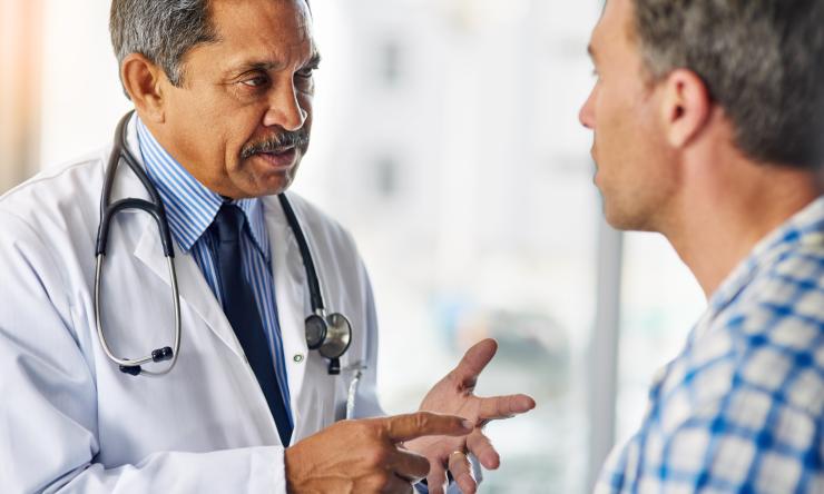 Doctor talking to a patient